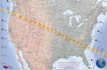 The Great American Eclipse 2017 Aluminum MAP - GAE-3